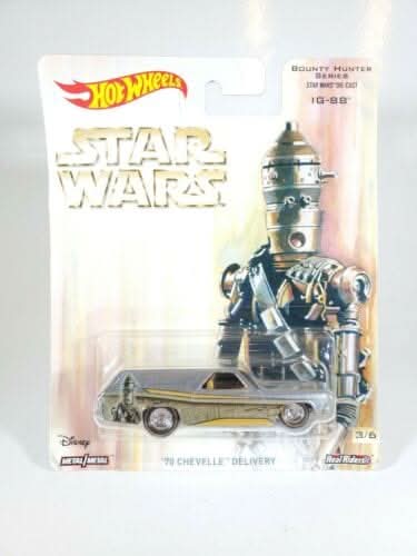 Carded Hot Wheels Star Wars 1970 Chevelle Delivery IG-88 Real Riders