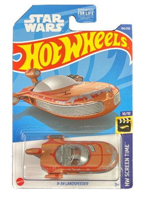 Collectable Carded Hot Wheels - Star Wars x-34 Landspeeder - Red
