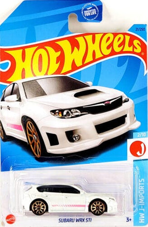 Collectable Carded Hot Wheels - Subaru WRX STI - White and Pink
