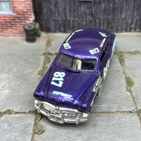 Copy of Custom Hot Wheels 1952 Hudson Hornet From Cars In PURPLE With American Racing Wheels With Rubber Tires