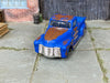 Custom Hot Wheels - 1952 Chevy Pick Up Truck - Blue - Gray and Chrome Wheels - Rubber Tires