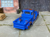 Custom Hot Wheels - 1952 Chevy Pick Up Truck - Blue - Gray and Chrome Wheels - Rubber Tires