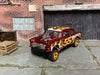 Custom Hot Wheels 1955 Chevy Gasser Drag Car In Red With Flames With Gold 5 Spoke Race Wheels With Redline Rubber Tires