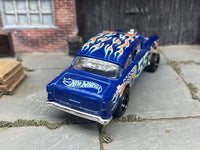 Alternate view of blue 1955 Chevy Gasser custom Hot Wheels