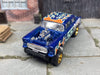 Custom Hot Wheels 1955 Chevy Gasser In Blue With Gold 5 Spoke Race Wheels With Rubber Tires