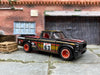 Custom Hot Wheels -1963 Studebaker Champ Race Truck - Black, Red and Gold Checkered - Red and Chrome Race Wheels - Race Tires