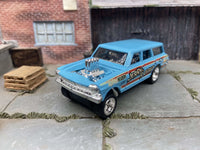 1964 Nova Wagon Gasser custom Hot Wheels, blue, view 4