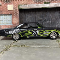 Custom Hot Wheels 1965 Ford Galaxy 500 In Green With Chrome BBS Race Wheels With Rubber Tires