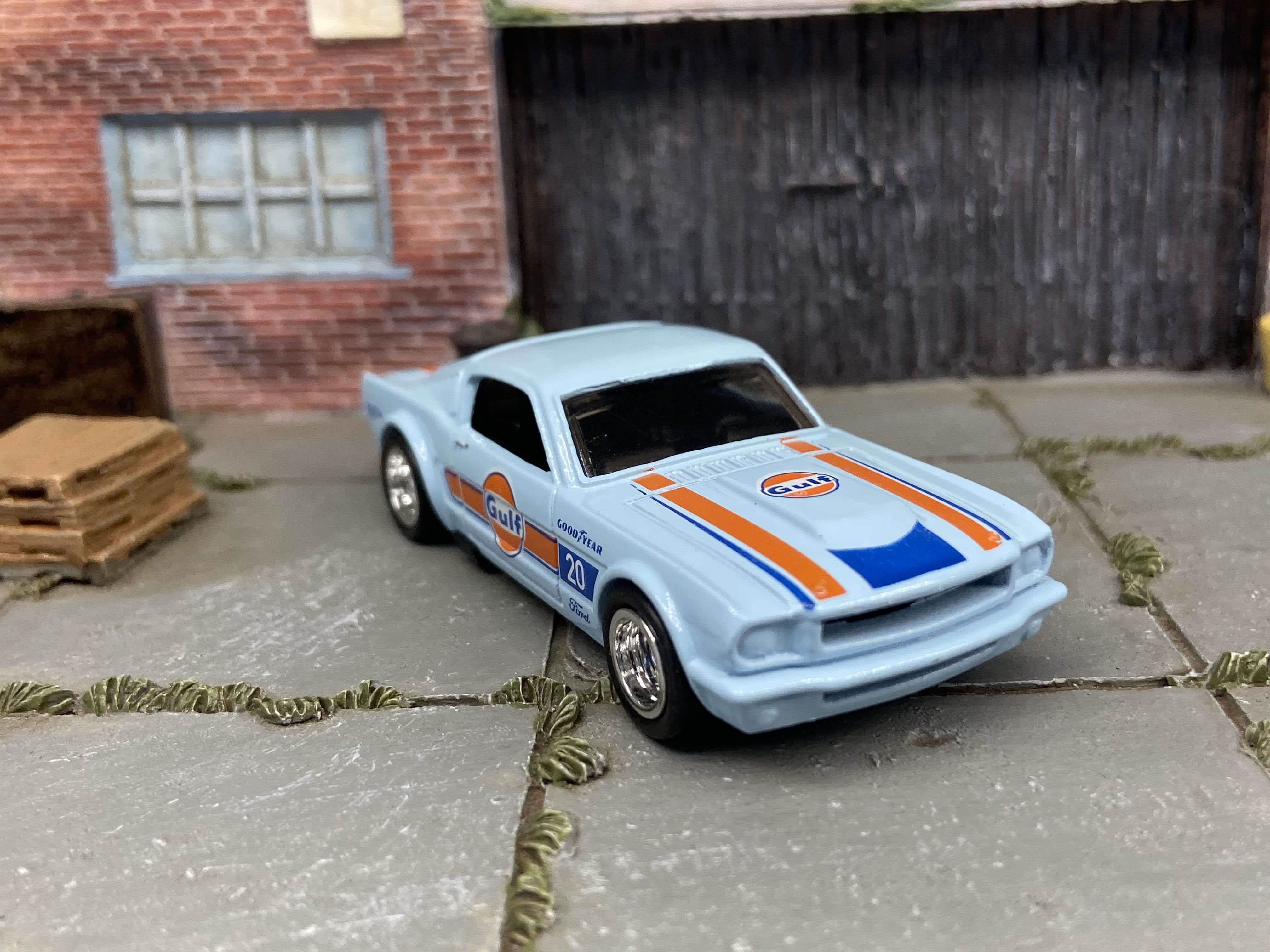 Custom Hot Wheels 1965 Ford Mustang Fastback In GULF Blue With