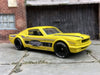 Custom Hot Wheels 1965 Ford Mustang Fastback In Yellow With Black Race Wheels With Yokohama Rubber Tires