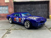 Custom Hot Wheels 1967 Pontiac Firebird In Blue #67 Race Livery With American Racing Wheels With Rubber Tires