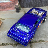 Custom Hot Wheels 1967 Pontiac Firebird In Blue #67 Race Livery With American Racing Wheels With Rubber Tires
