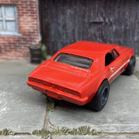 Custom Hot Wheels 1967 Pontiac Firebird In Red With Gray Smoothie Race Wheels With Race Slicks Rubber Tires