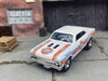 Custom Hot Wheels 1968 Chevy Nova In GULF White With Hot Rod Mags With Goodyear Rubber Tires