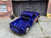Custom Hot Wheels 1969 Chevy C10 Truck in Blue With Flames With BBS Racing Wheels With Rubber Tires