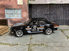 Custom Hot Wheels 1970 Ford Escort RS 1600 Race Car In Black and White With Chrome 6 Spoke Race Wheels With Rubber Tires