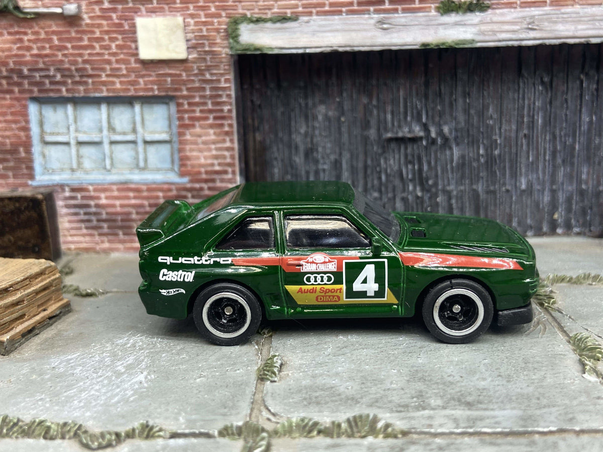 Green 1984 Audi Sport Quattro custom Hot Wheels, view 1