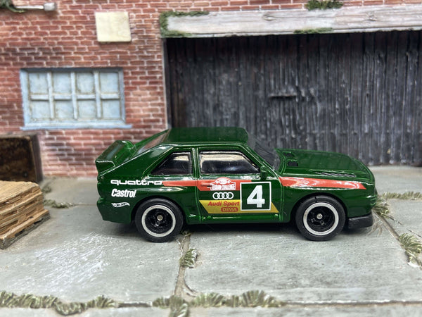 Green 1984 Audi Sport Quattro custom Hot Wheels, view 1
