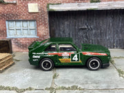 Custom Hot Wheels 1984 Audi Sport Quarto In Green With Black and Chrome 5 Spoke Wheels With Rubber Tires