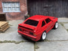 Custom Hot Wheels 1984 Audi Sport Quatro In Red With White 5 Spoke Deep Dish Wheels With Rubber Tires