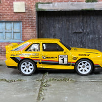 Custom Hot Wheels - 1984 Audi Sport Quatro - Yellow - White Mag Wheels - Rubber Tires