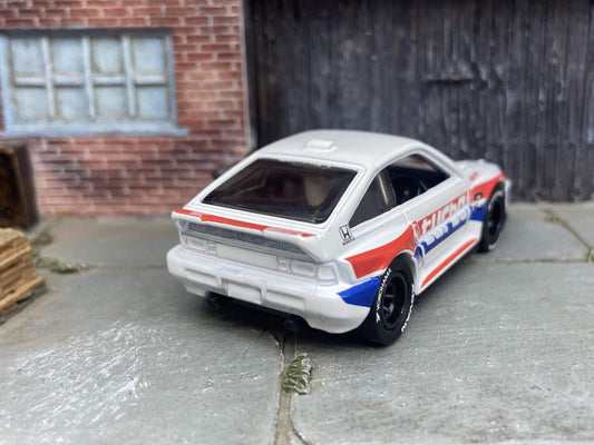 Custom Hot Wheels - 1985 Honda CRX - White - Black Race Wheels - Yokohama Rubber Tires