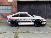 Custom Hot Wheels 1985 Honda CRX In White With Black Race Wheels With Yokohama Rubber Tires