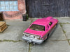 Custom Hot Wheels - 1988 Ford T-Bird Drag Car - Pink and Silver - Pink 4 Spoke Wheels - Rubber Tires