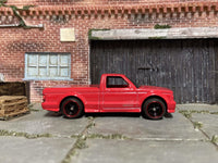 1991 GMC Syclone custom Hot Wheels, red with black and red wheels, view 3