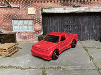 1991 GMC Syclone custom Hot Wheels, red with black and red wheels, view 2
