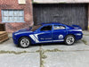 Custom Hot Wheels 2011 Dodge Charger R/T Dressed In Blue and White With 5 Spoke Racing Wheels With Rubber Tires
