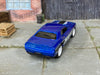 Custom Hot Wheels - 2015 Dodge Challenger SRT - Dark Blue and White - White 5 Spoke Wheels - Rubber Tires