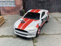 2015 Mustang GT Borla custom Hot Wheels in white and red