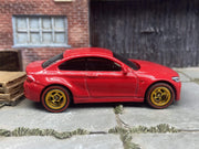 Custom Hot Wheels 2016 BMW M2 In Red With Gold 5 Spoke Wheels With Redline Rubber Tires