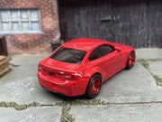 Custom Hot Wheels 2016 BMW M2 In Red With Red 5 Star Wheels With Rubber Tires