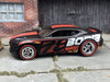 Custom Hot Wheels 2016 Chevy Camaro SS In Black and Red With Borla Livery With Chrome 5 Spoke Race Wheels With Redline Rubber Tires