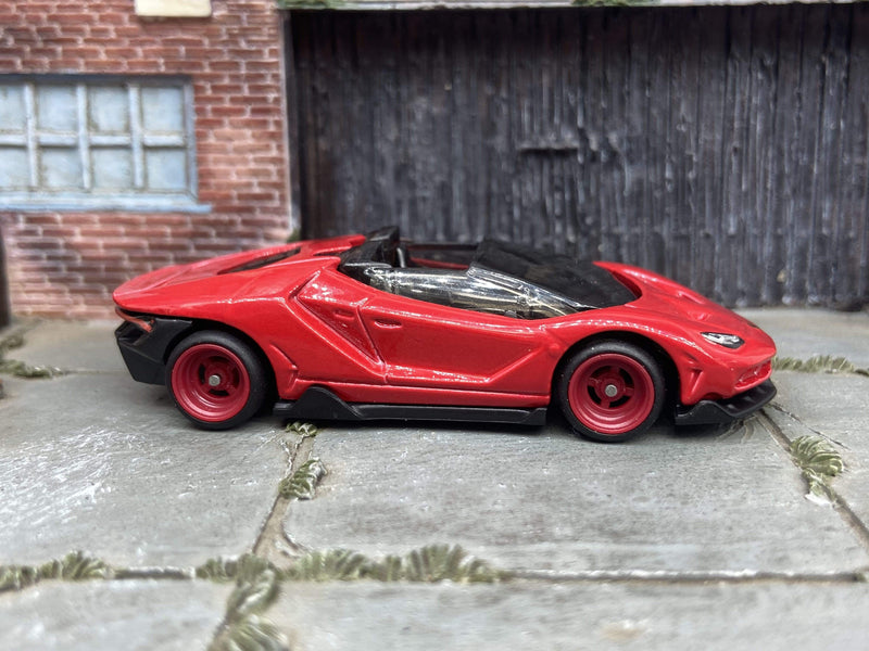 Custom Hot Wheels 2016 Lamborghini Centenario Roadster Red Red 4 Muncle Mikes