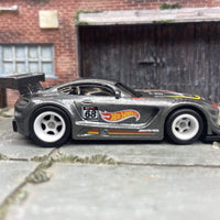 Custom Hot Wheels 2016 Mercedes AMG GT3 Dressed In Racing Livery With White 5 Spoke Deep Dish Wheels With Rubber Tires