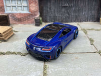 Alternate view of blue 2017 Acura NSX custom Hot Wheels