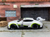 Custom Hot Wheels 2018 Bentely Continental GT3 In Satin White and Green With Black Track Wheels With Yokohama Rubber Tires