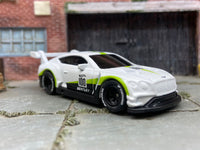 Custom Hot Wheels 2018 Bentely Continental GT3 In Satin White and Green With Black Track Wheels With Yokohama Rubber Tires