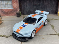 Alternate view of Gulf-color 2018 Ford Mustang GT custom Hot Wheels
