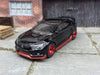 Custom Hot Wheels 2018 Honda Civic Type R In Black and Red With Red 5 Star Wheels With Rubber Tires