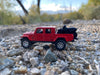 Custom Hot Wheels - 2020 Jeep Gladiator Truck - Red - 12 Spoke Chrome Wheels - Off Road Rubber Tires