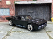 Custom Hot Wheels - Batmobile Gotham Version - Satin Black - Chrome American Racing Wheels - Rubber Tires
