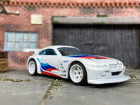 Custom Hot Wheels BMW Z4M In Pearl White With 6 Spoke Race Wheels With Rubber Tires