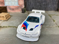 Custom Hot Wheels BMW Z4M In Pearl White With 6 Spoke Race Wheels With Rubber Tires