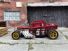 Custom Hot Wheels Boneshaker Bone Shaker In Burgundy With Gold 5 Spoke Race Wheels With Rubber Tires