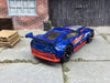 Custom Hot Wheels Chevy Corvette C7.R Race Car In Blue Summit Racing Livery With Black 5 Spoke Race Wheels With Rubber Tires