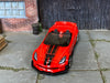 Custom Hot Wheels - Chevy Corvette C7 Z06 Convertible - Red and Black - Chrome American Racing Wheels - Rubber Tires
